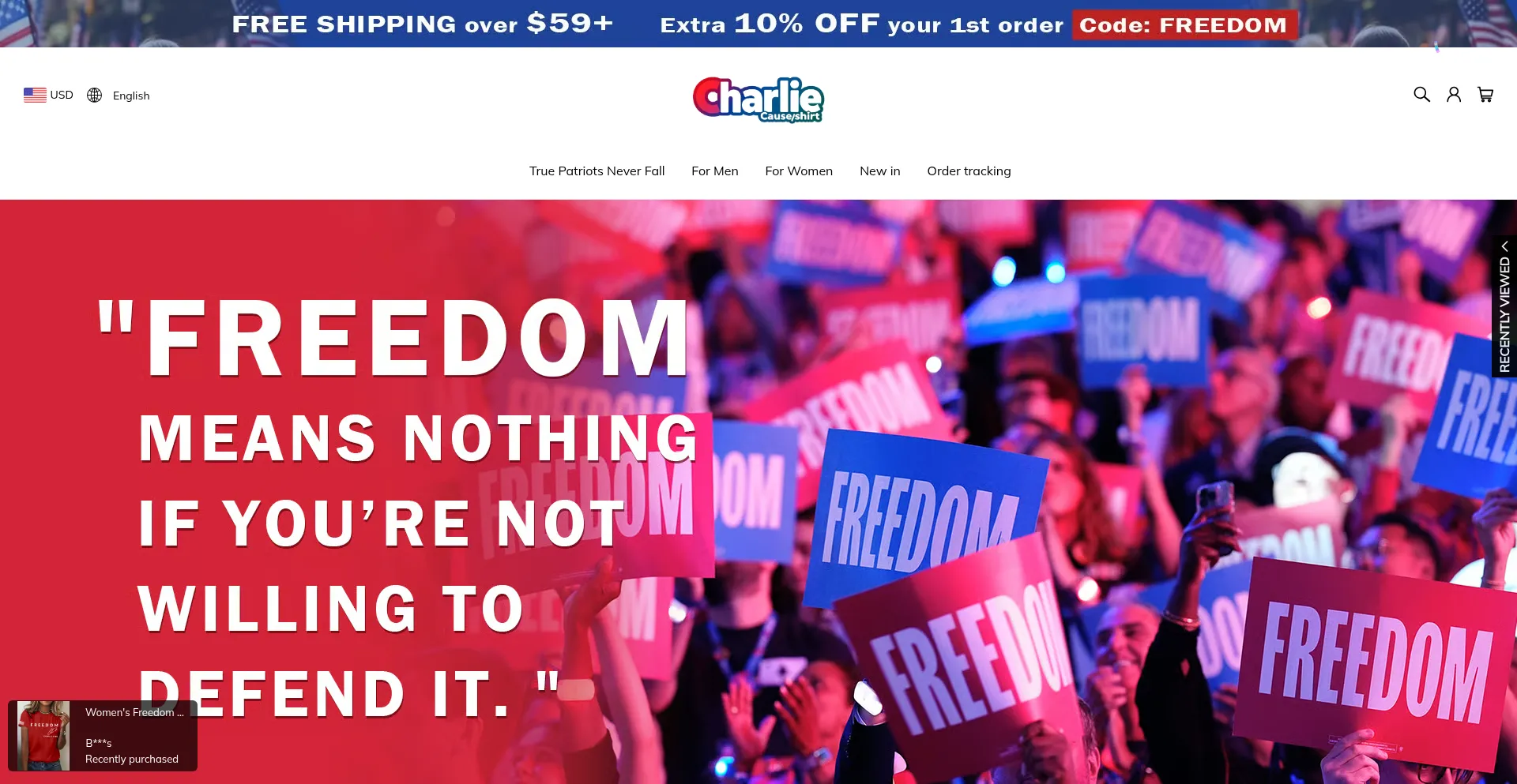 Charliecauseshirt.com Screenshot