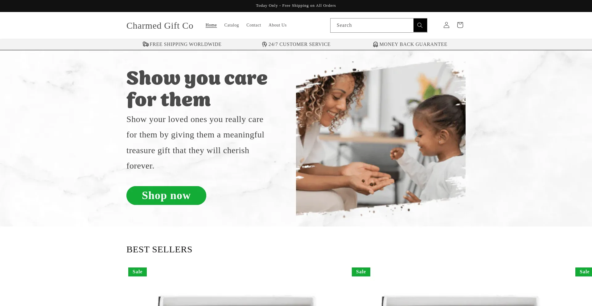 Charmedgiftco.com Screenshot