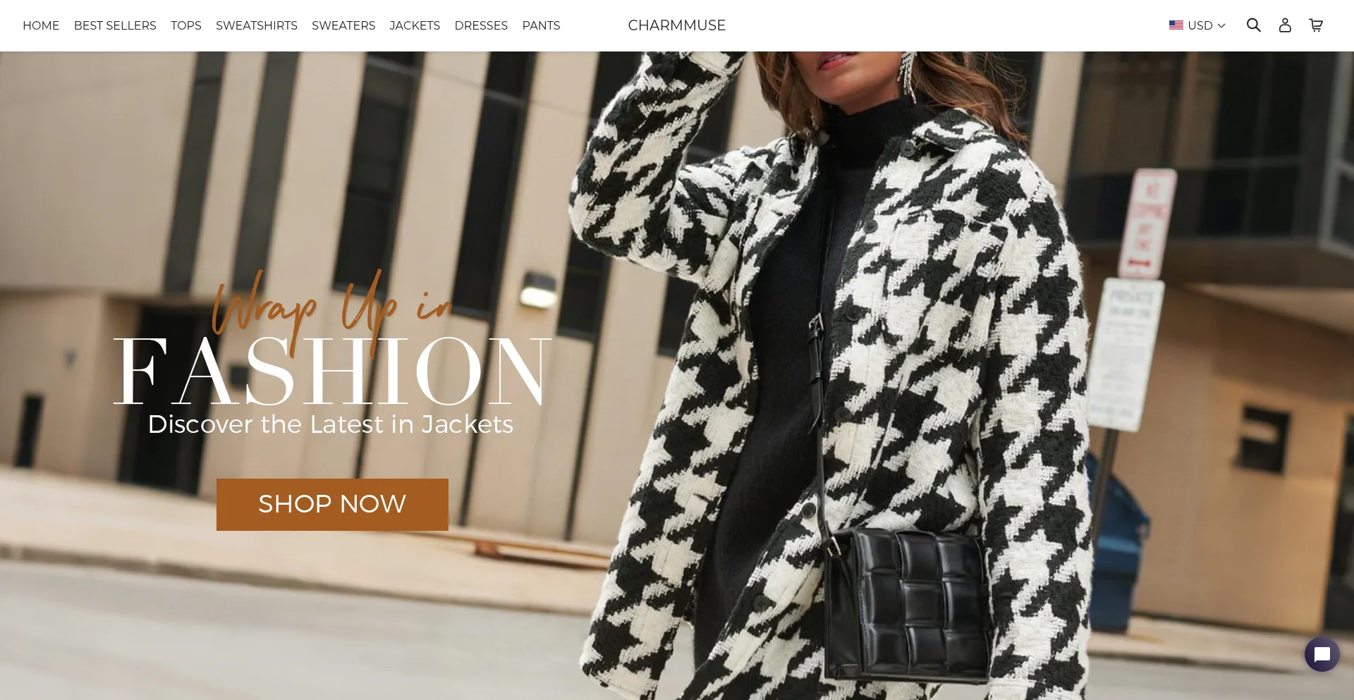 Website screenshot of Charmmuse.com