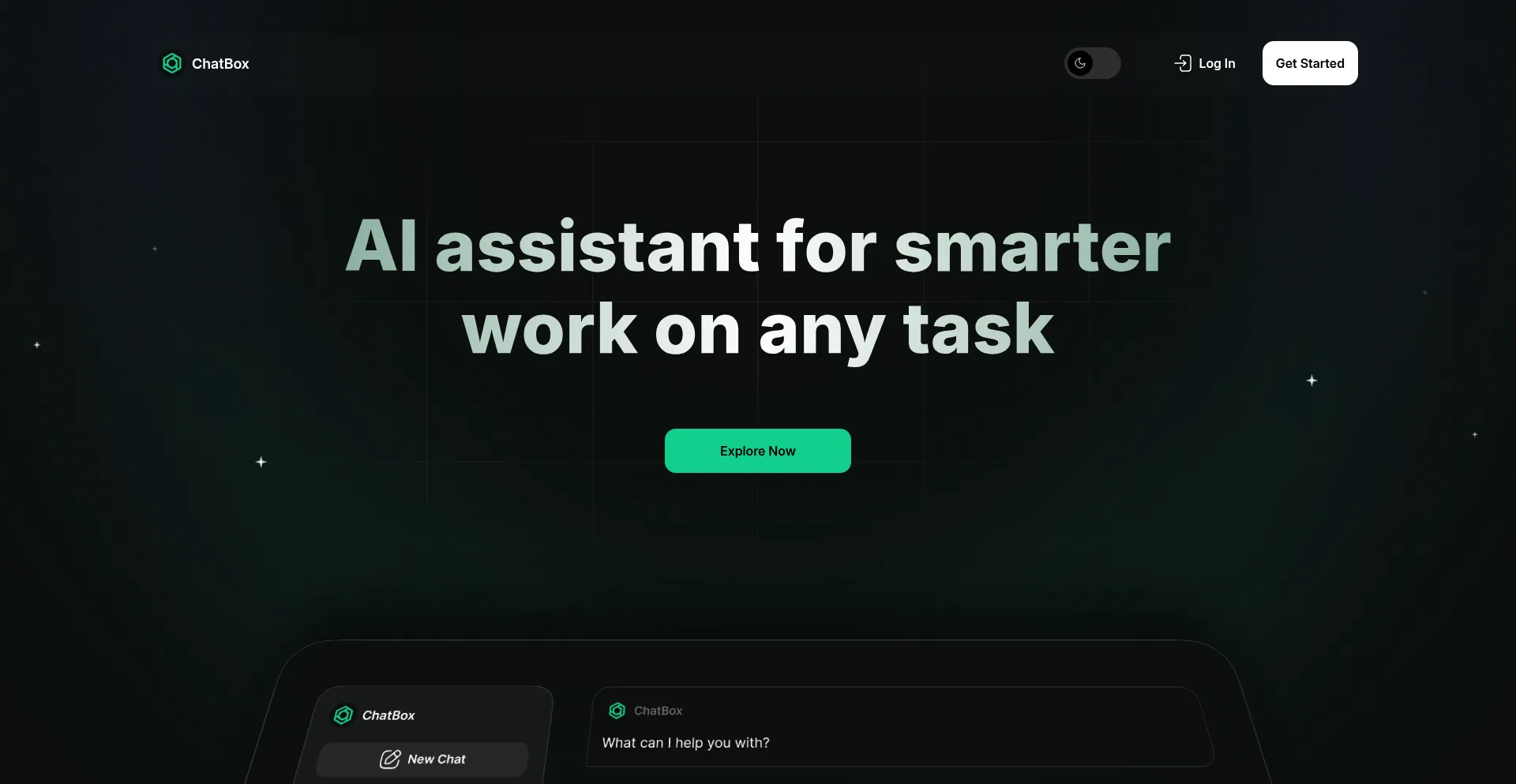 Website screenshot of Chatboxapp.ai