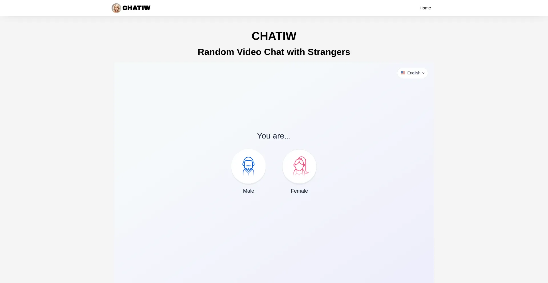 Website screenshot of Chatiw.io