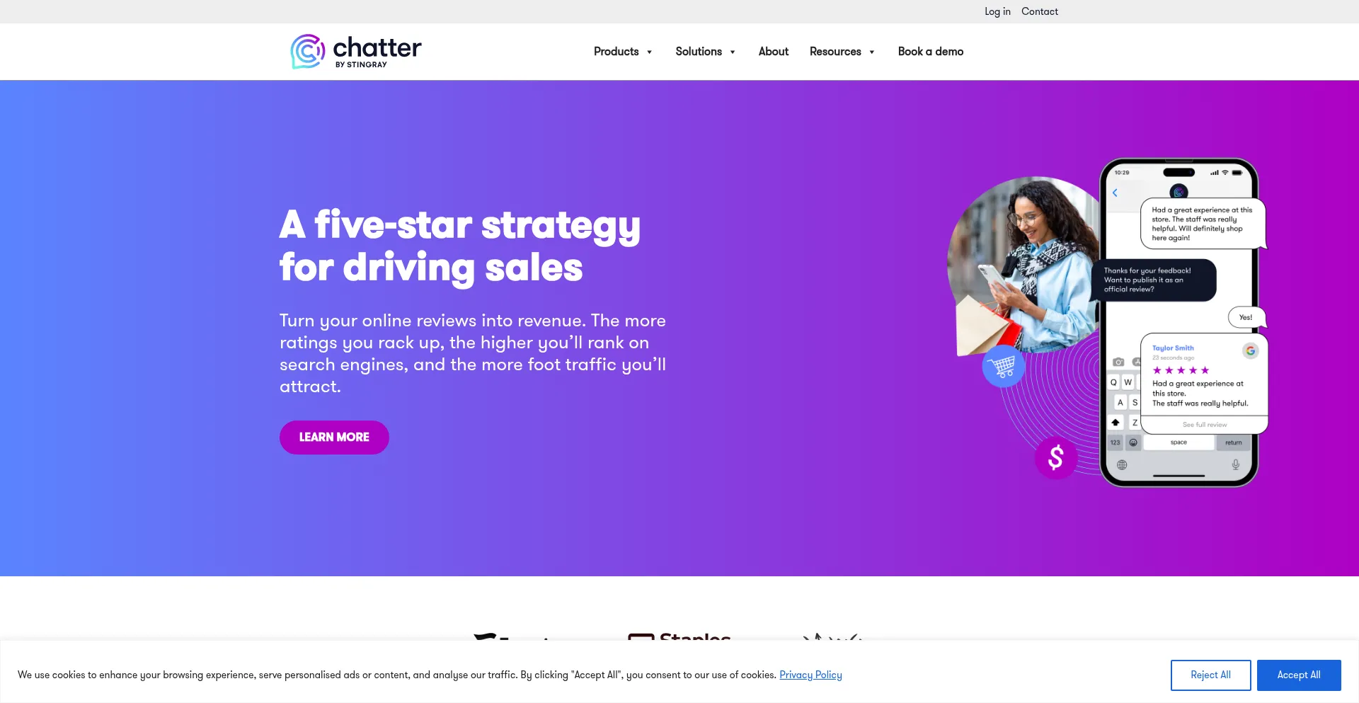Website screenshot of Chatterresearch.com