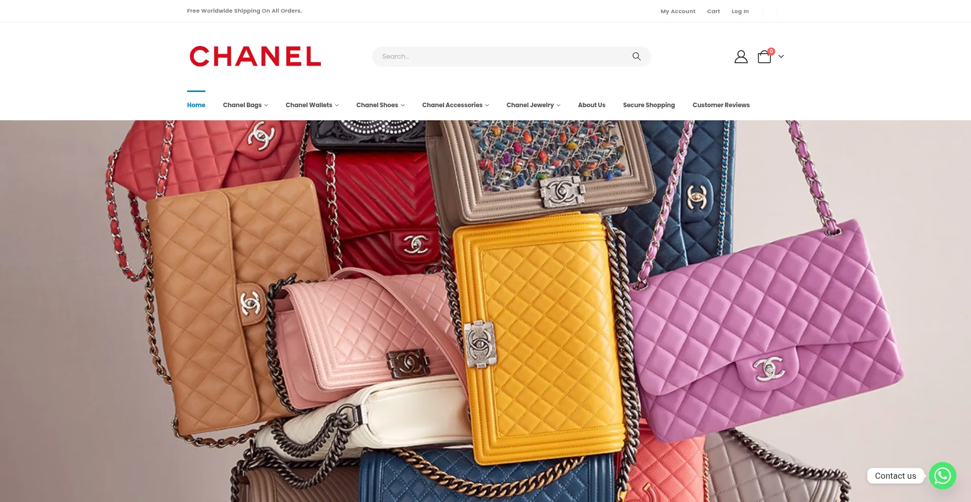 Website screenshot of Cheapchaneloutlet.com