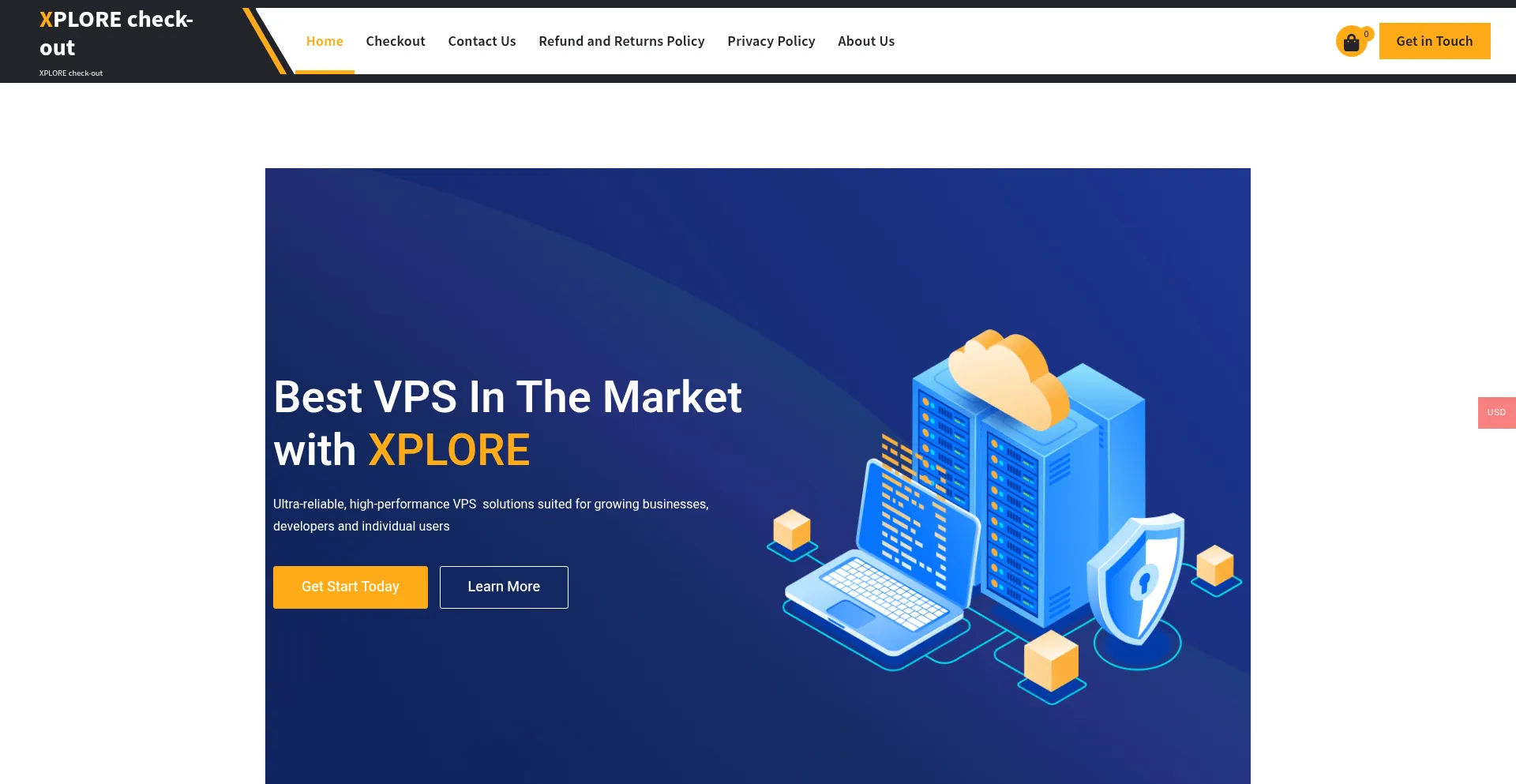 Website screenshot of Check-out-xplore.com