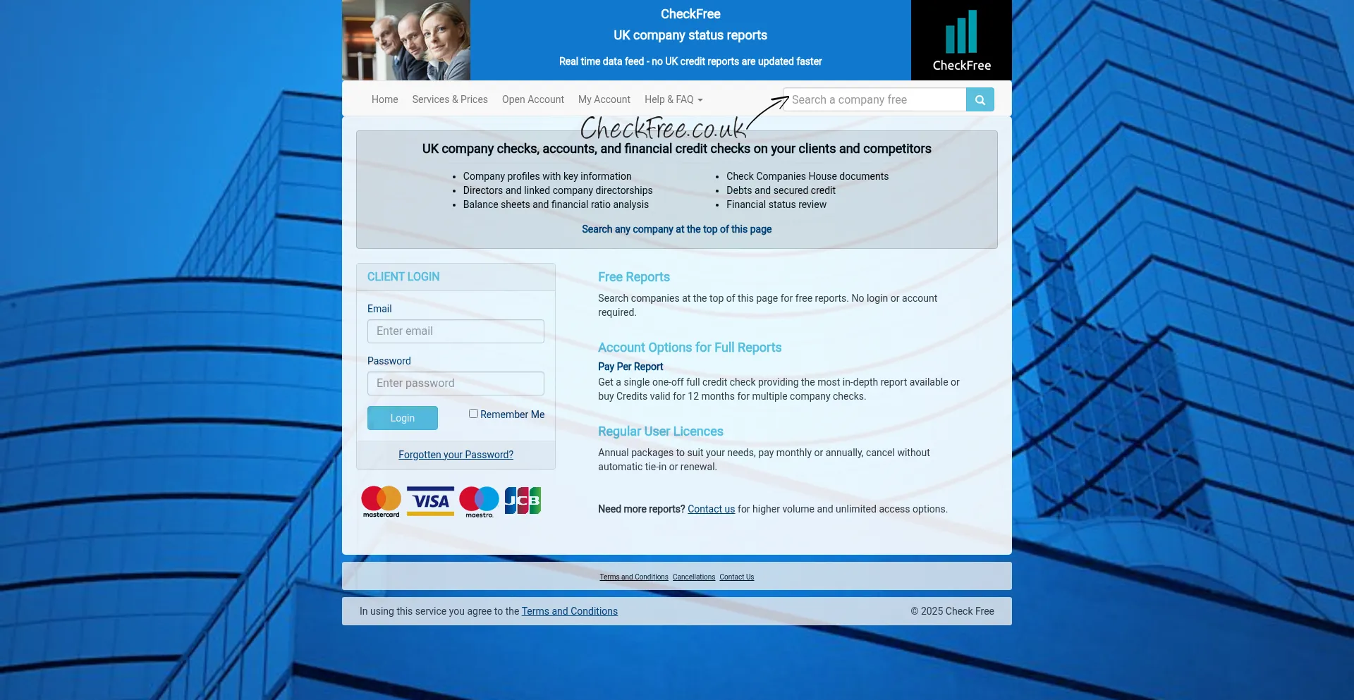 Checkfree.co.uk Screenshot