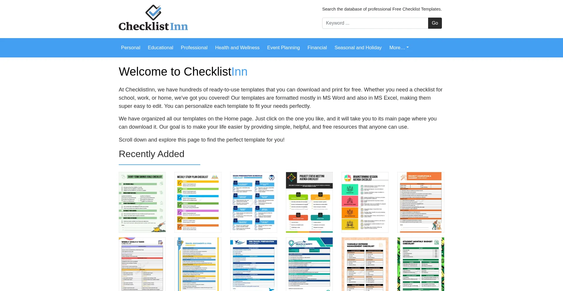 Checklistinn.com Screenshot