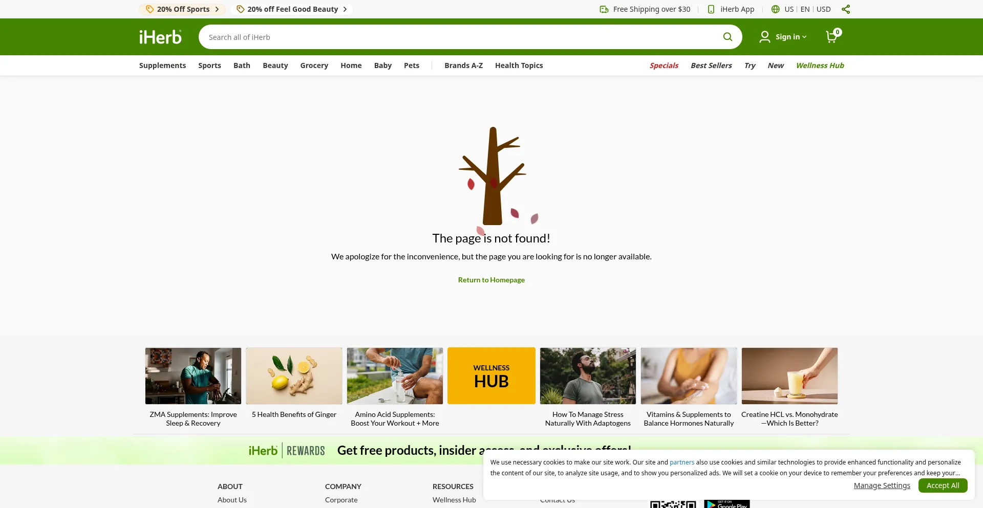 Website screenshot of Checkout1.iherb.com