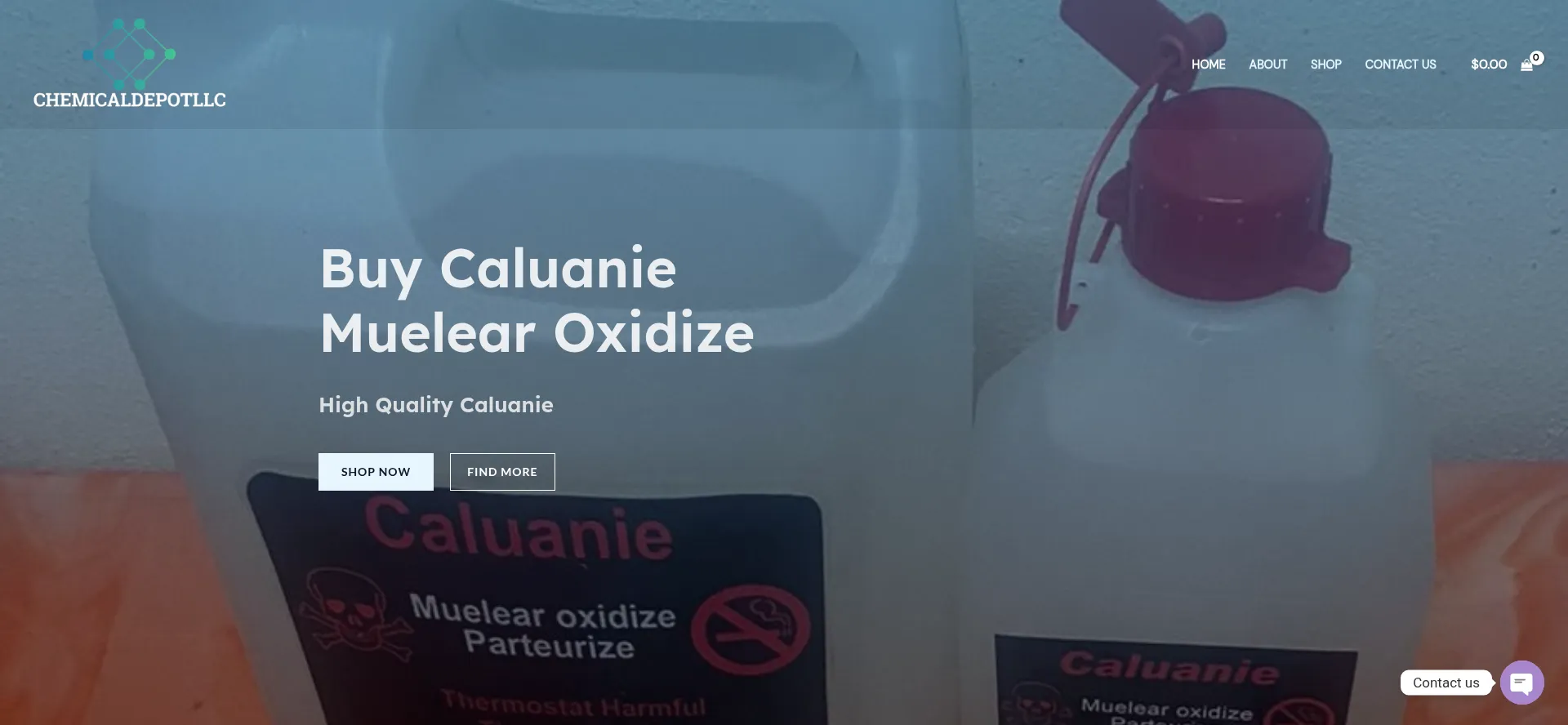 Website screenshot of Chemicaldepotllc.com