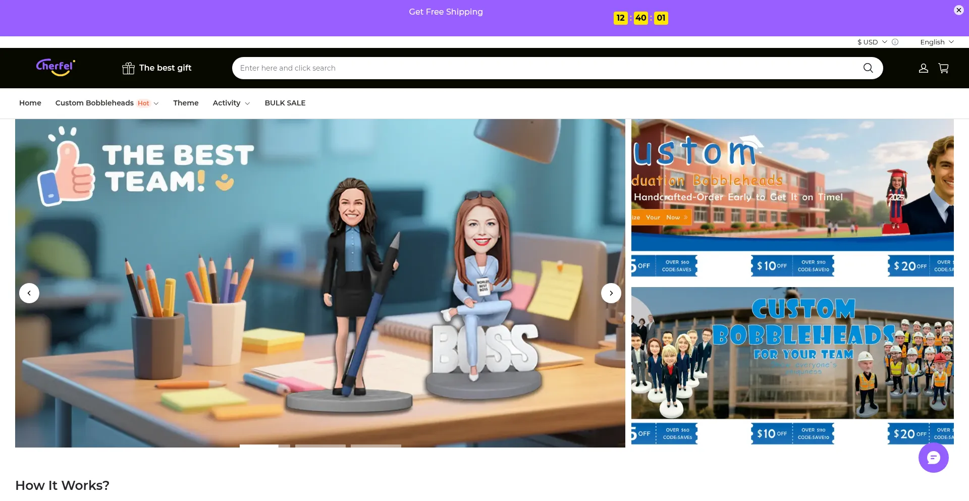 Website screenshot of Cherfel.com