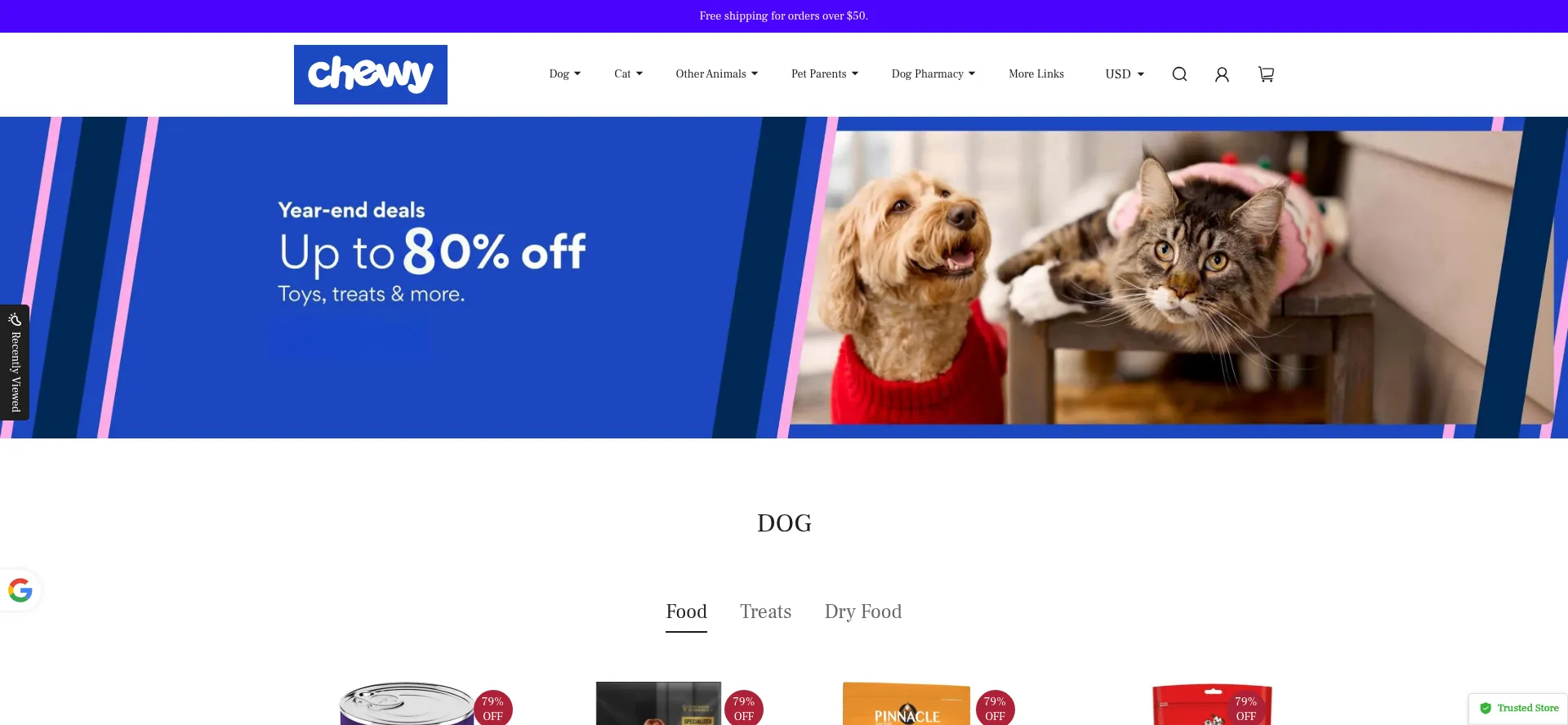 Website screenshot of Chewy-vip.shop