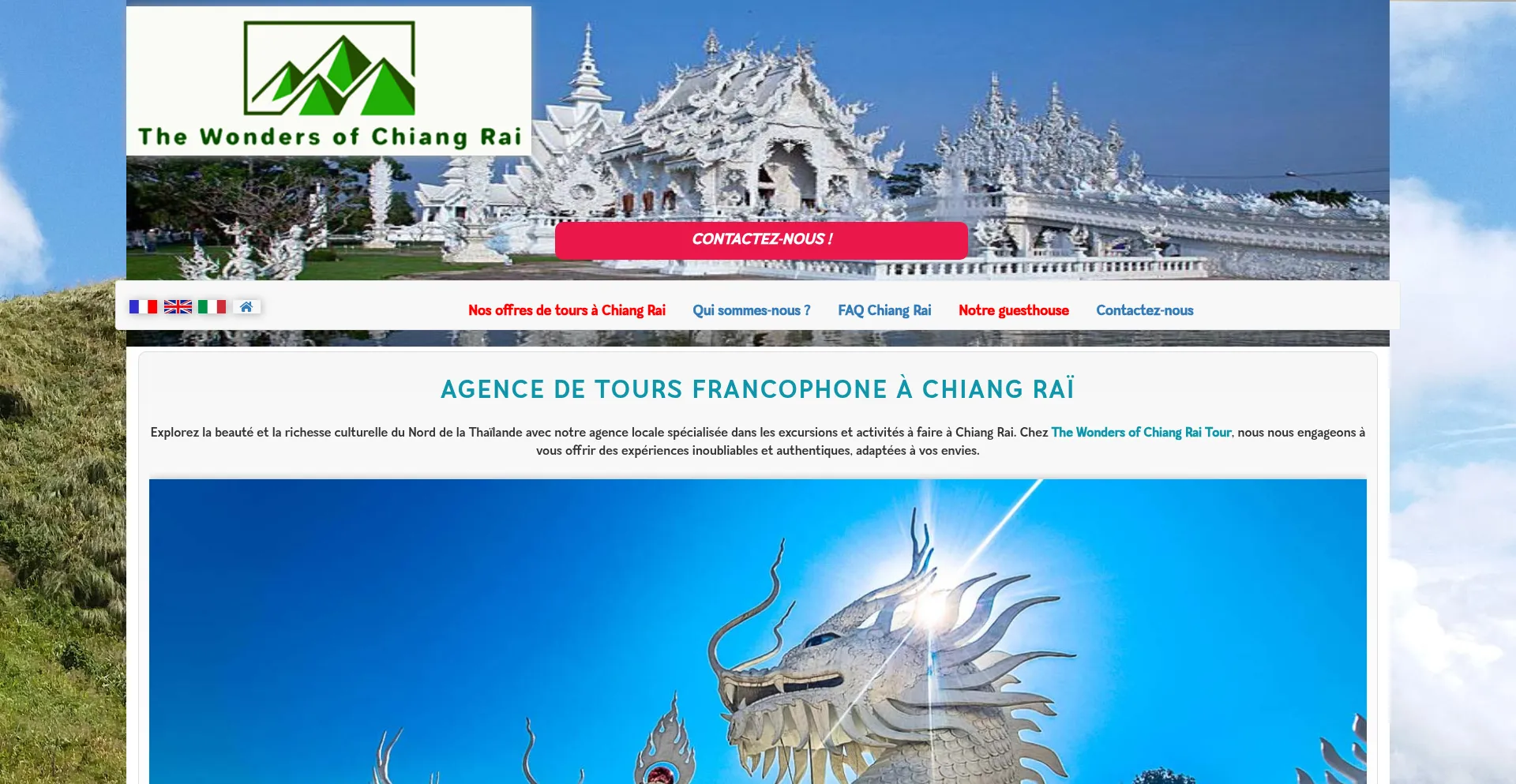 Website screenshot of Chiangrai-wonders.com