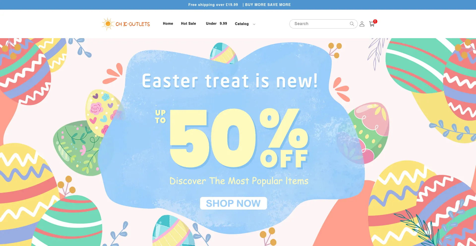 Website screenshot of Chic-outlets.com