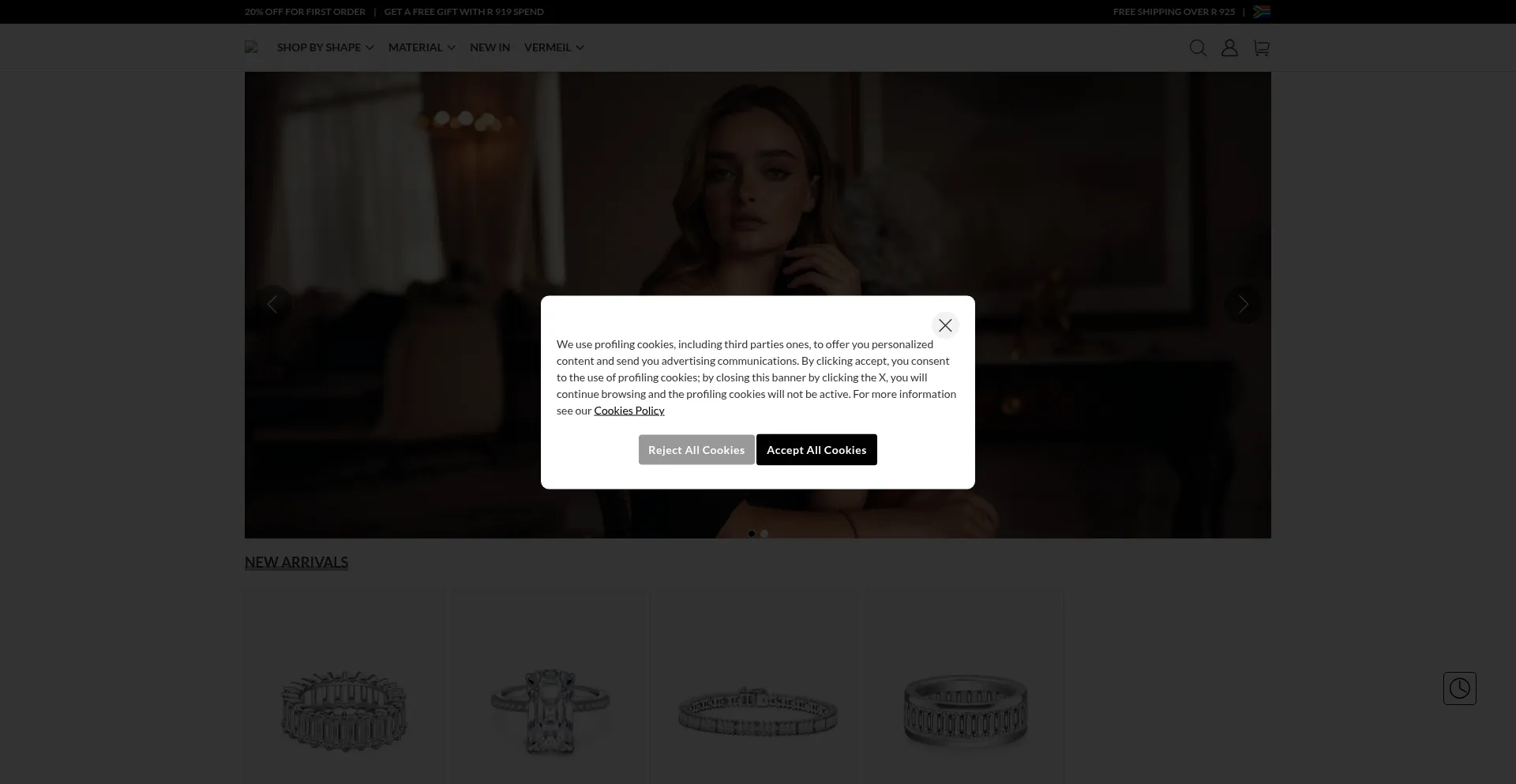 Website screenshot of Chicjwl.com
