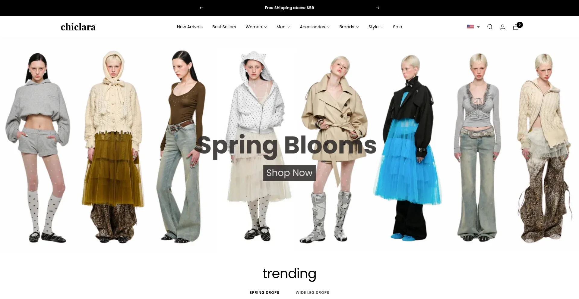 Website screenshot of Chiclara.com