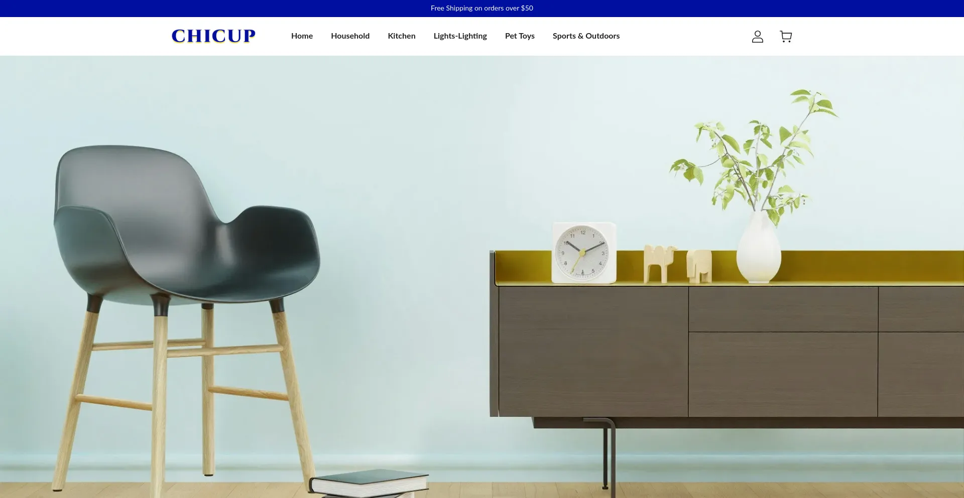 Website screenshot of Chicup.shop