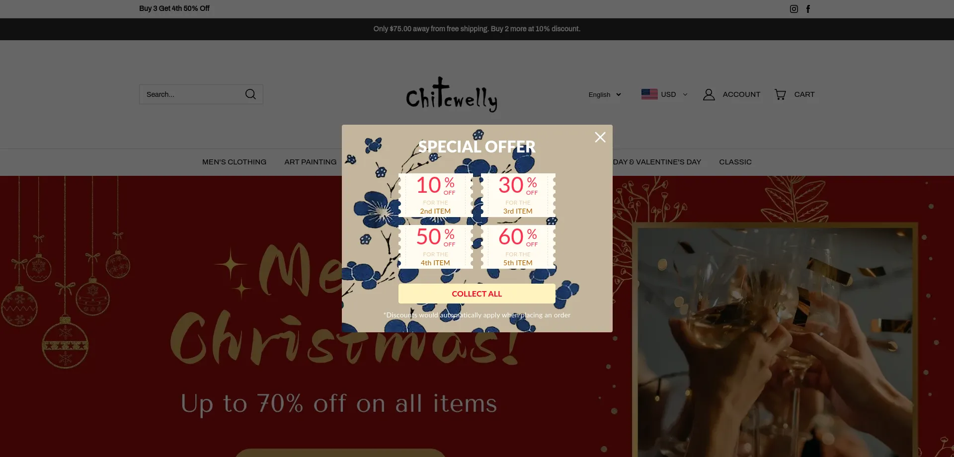 Website screenshot of Chicwelly.com