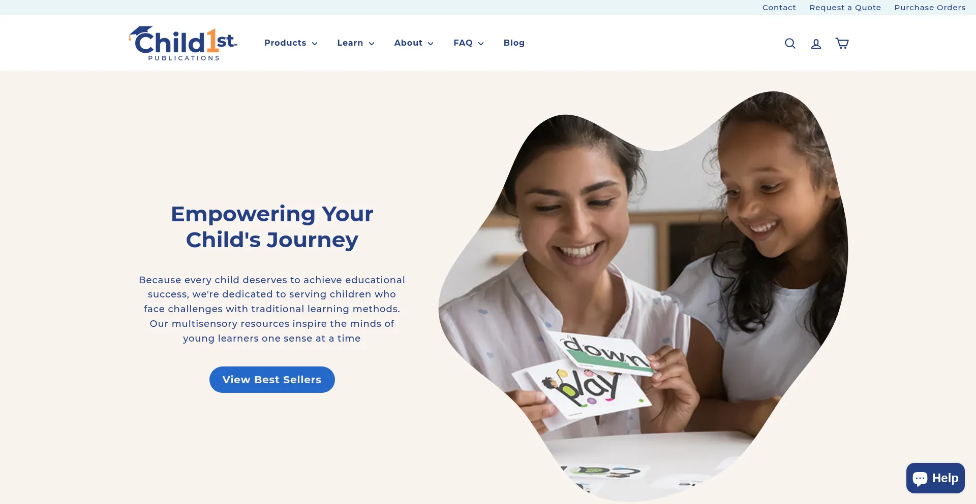 Website screenshot of Child1st.com