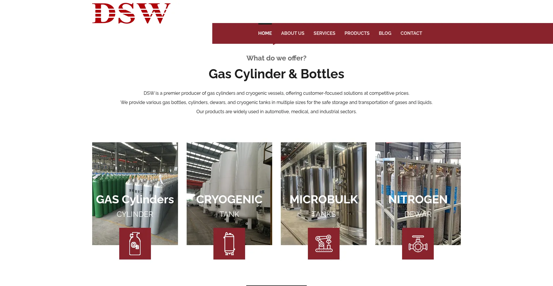 Website screenshot of China-gas-cylinder.com