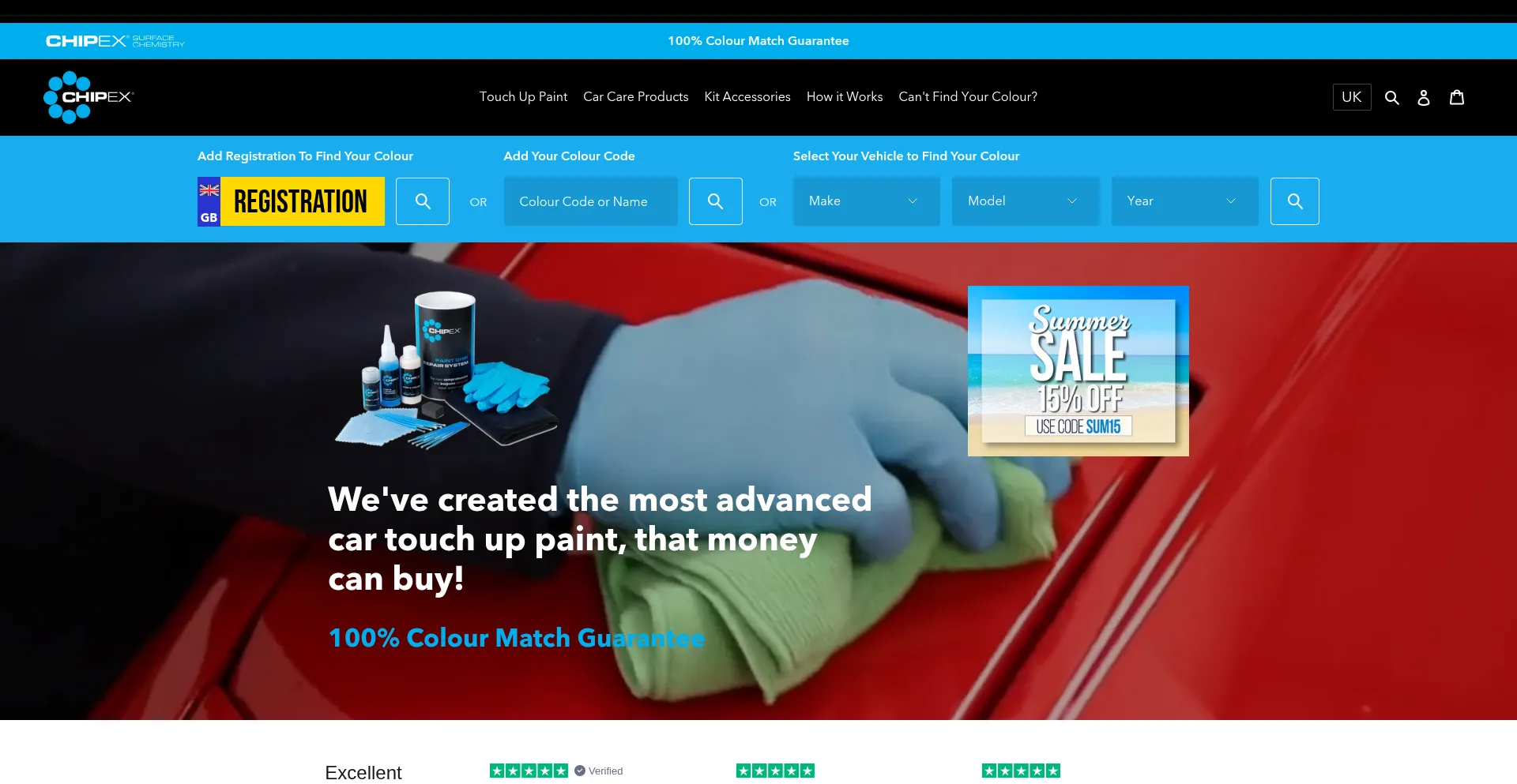 Website screenshot of Chipex.co.uk