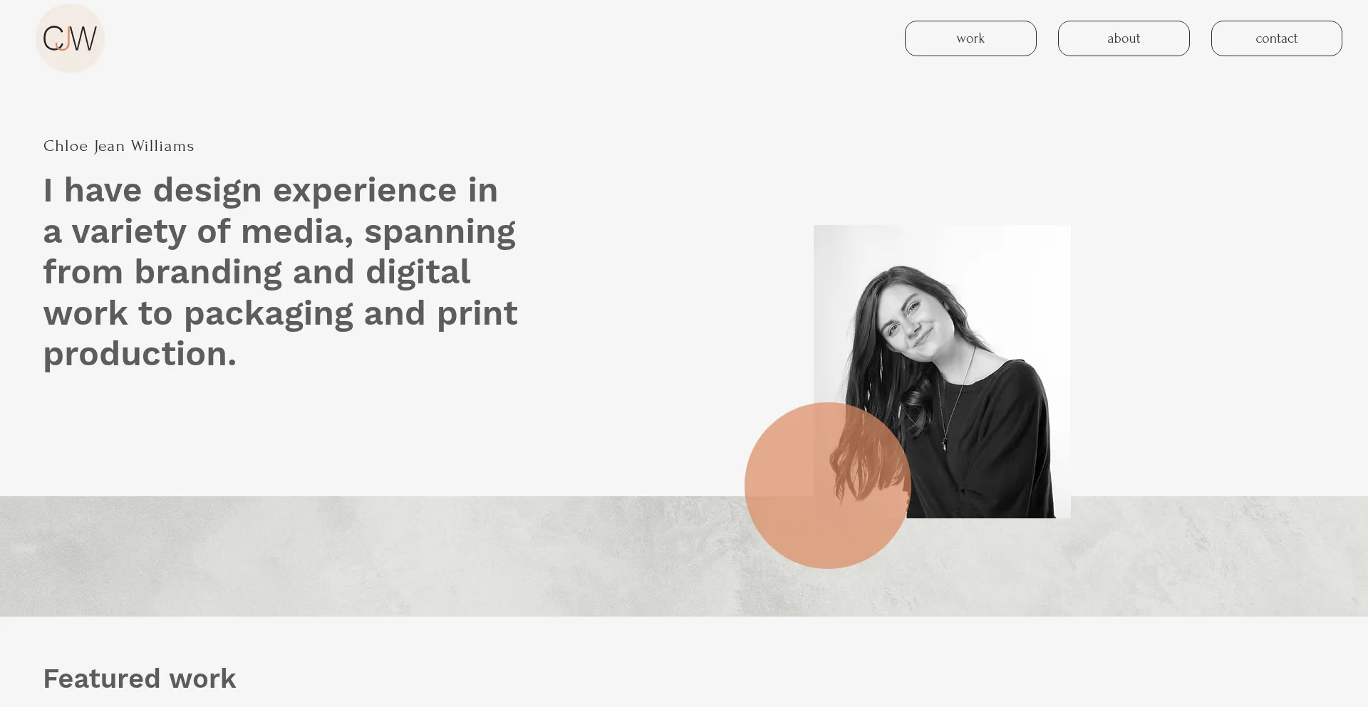 Website screenshot of Chloejeandesign.com