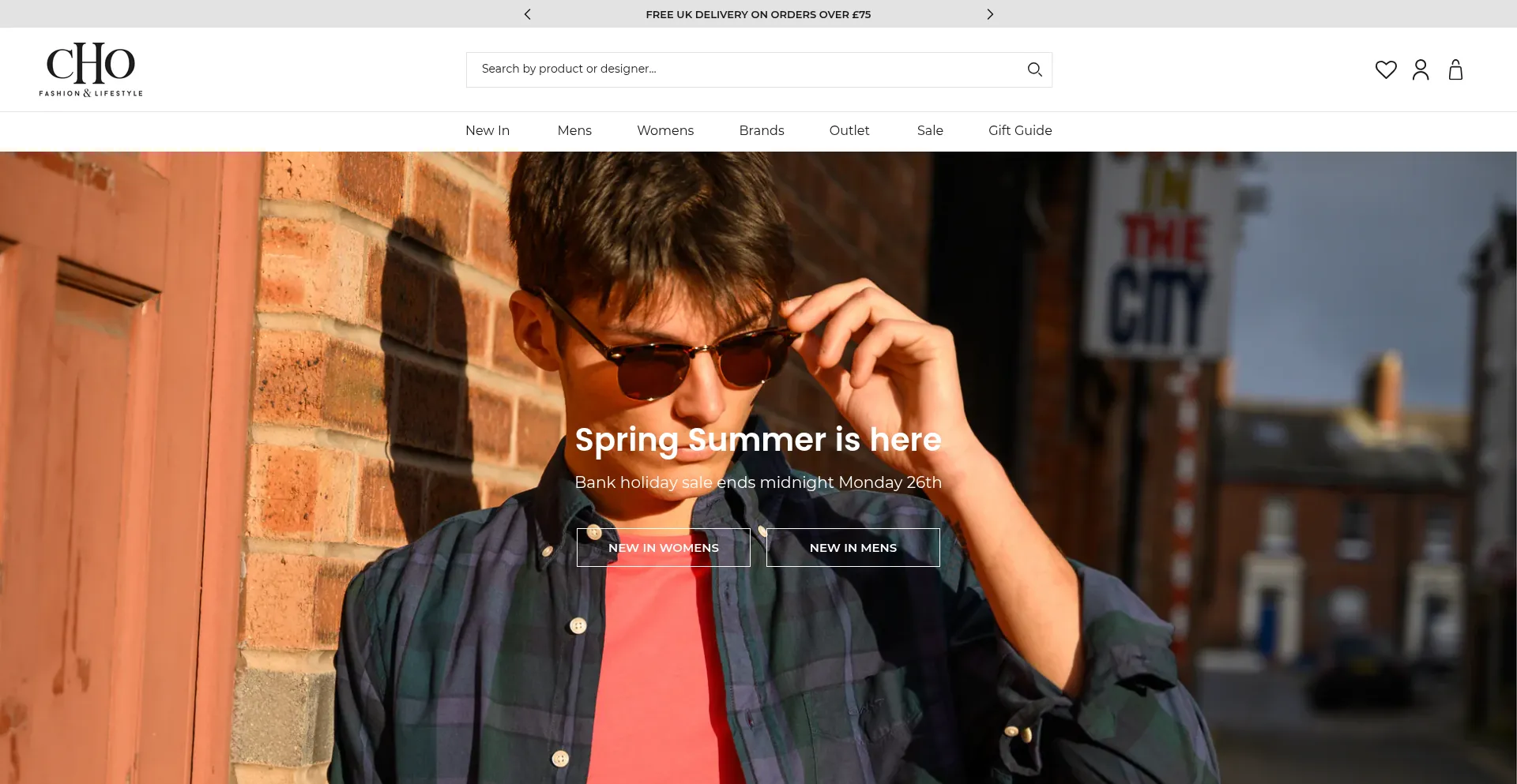 Website screenshot of Cho.co.uk