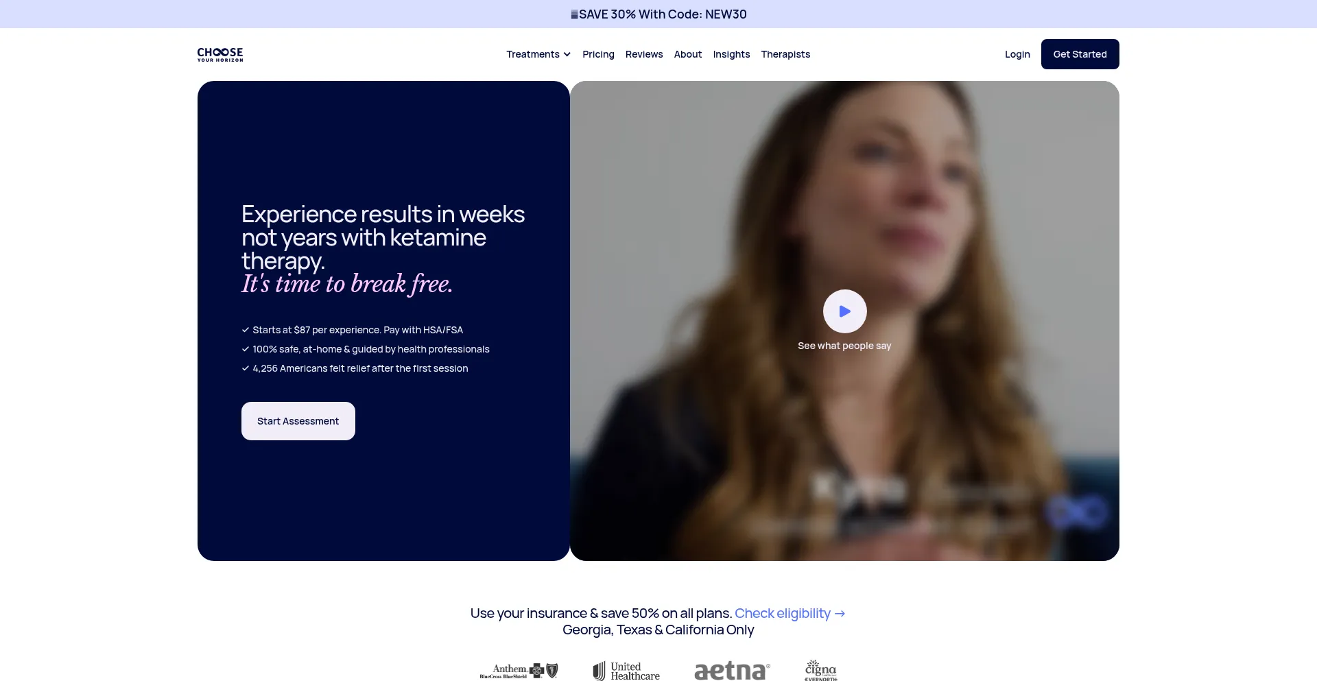 Website screenshot of Chooseyourhorizon.com