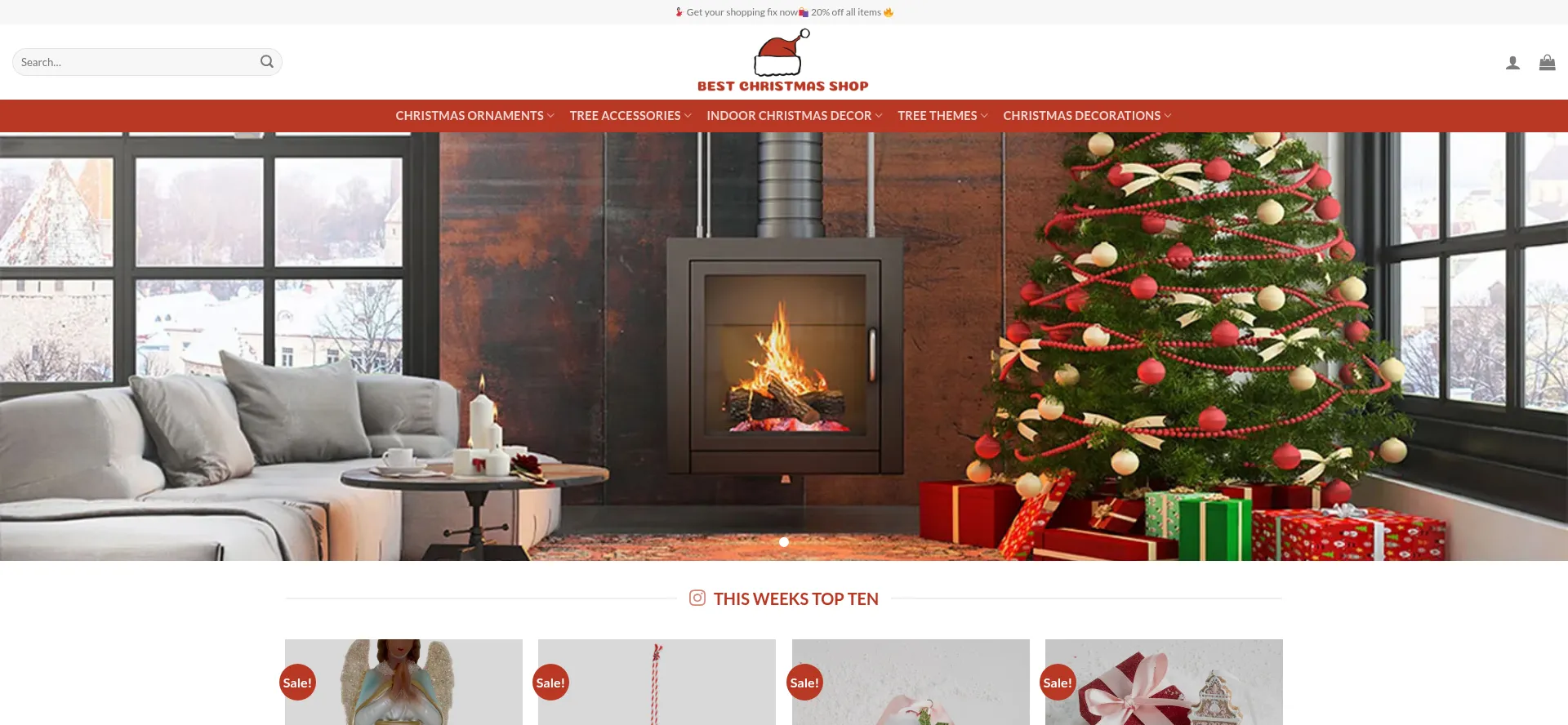 Website screenshot of Christmas-decors.com