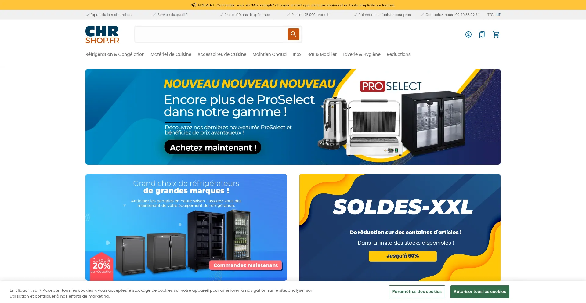 Website screenshot of Chrshop.fr
