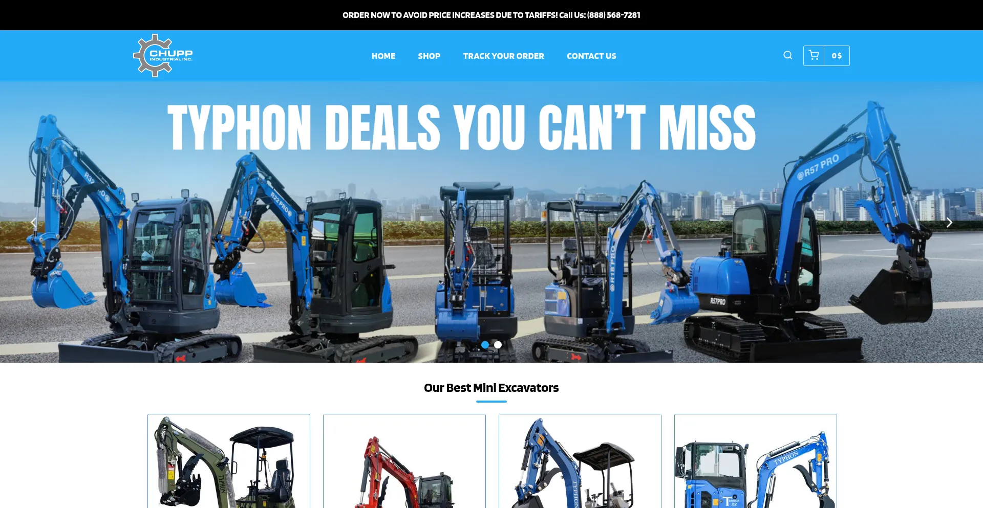 Website screenshot of Chuppindustrialinc.com