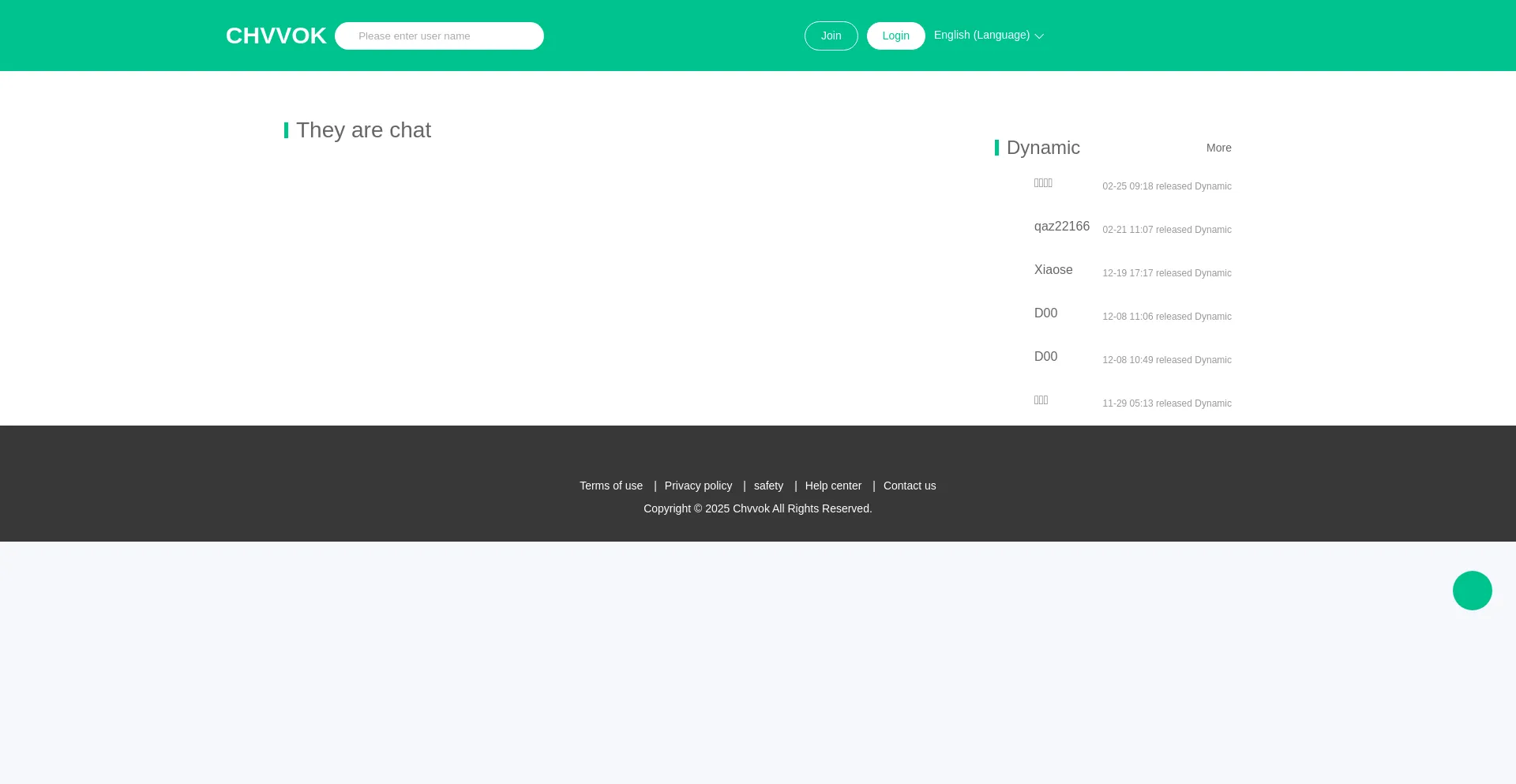 Website screenshot of Chvvok.com
