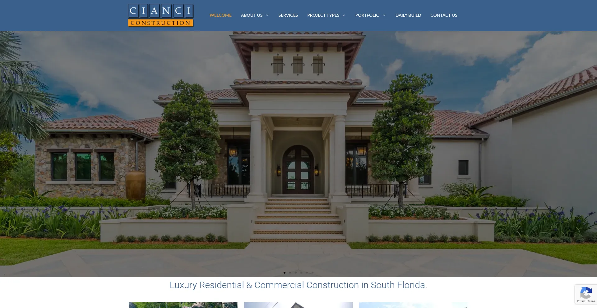 Website screenshot of Cianciconstruction.com