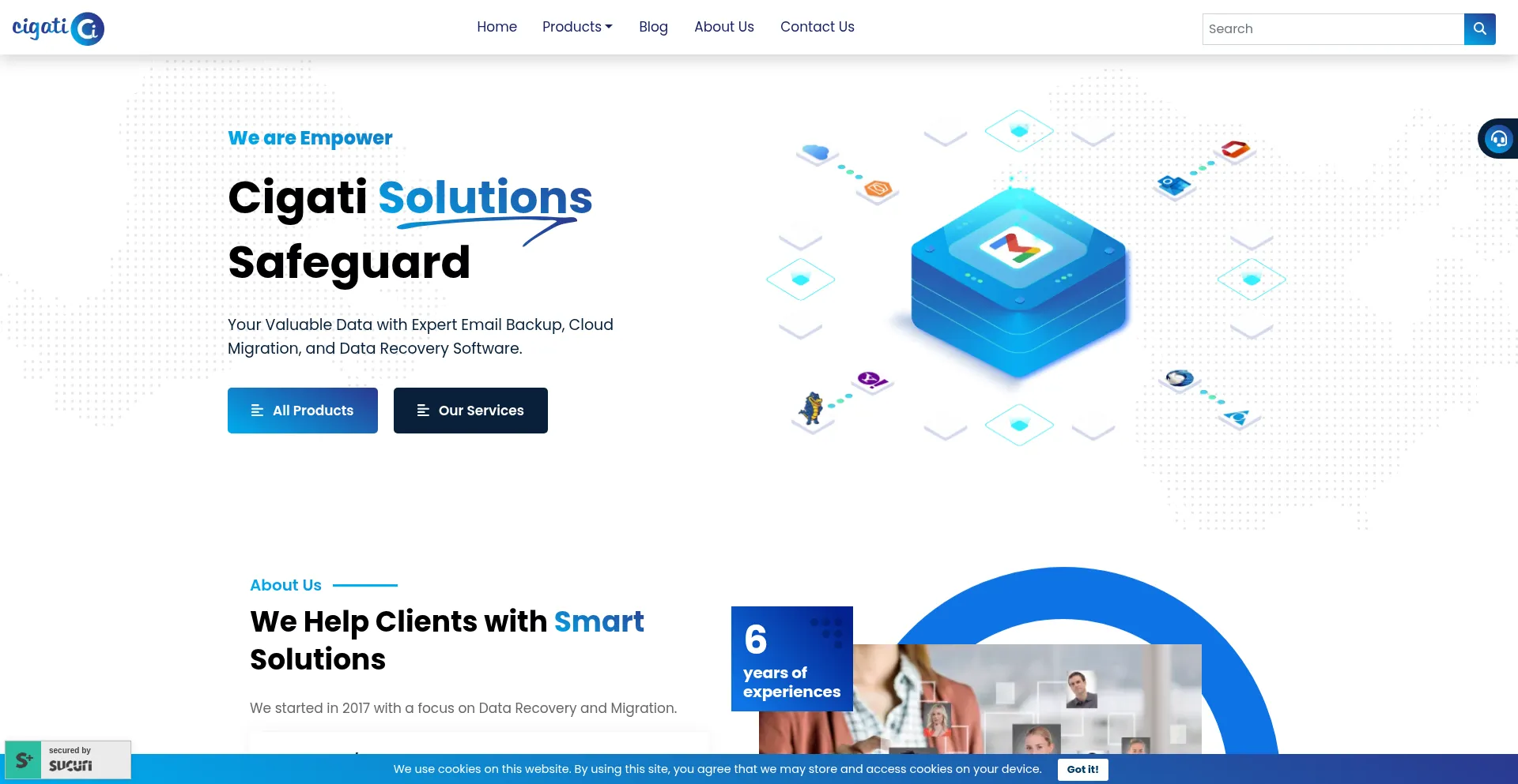 Website screenshot of Cigatisolutions.com