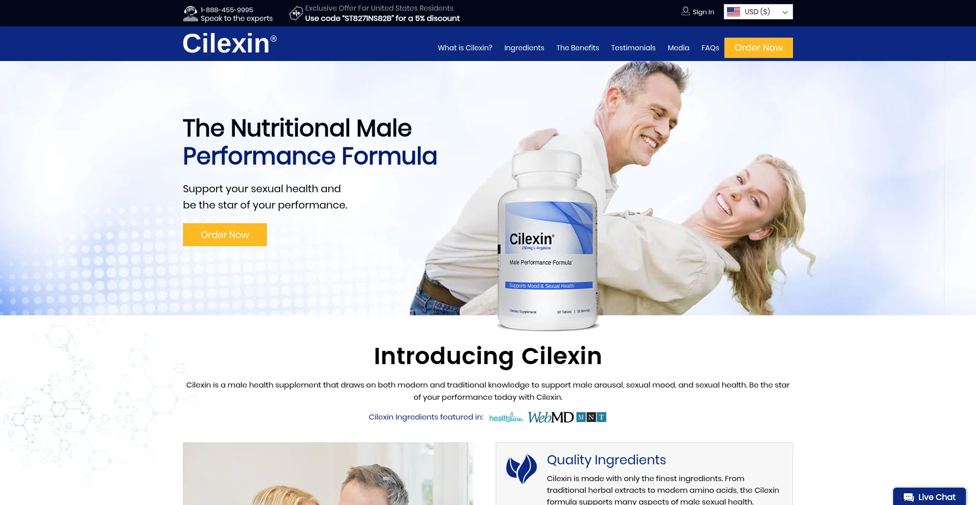 Website screenshot of Cilexin.com