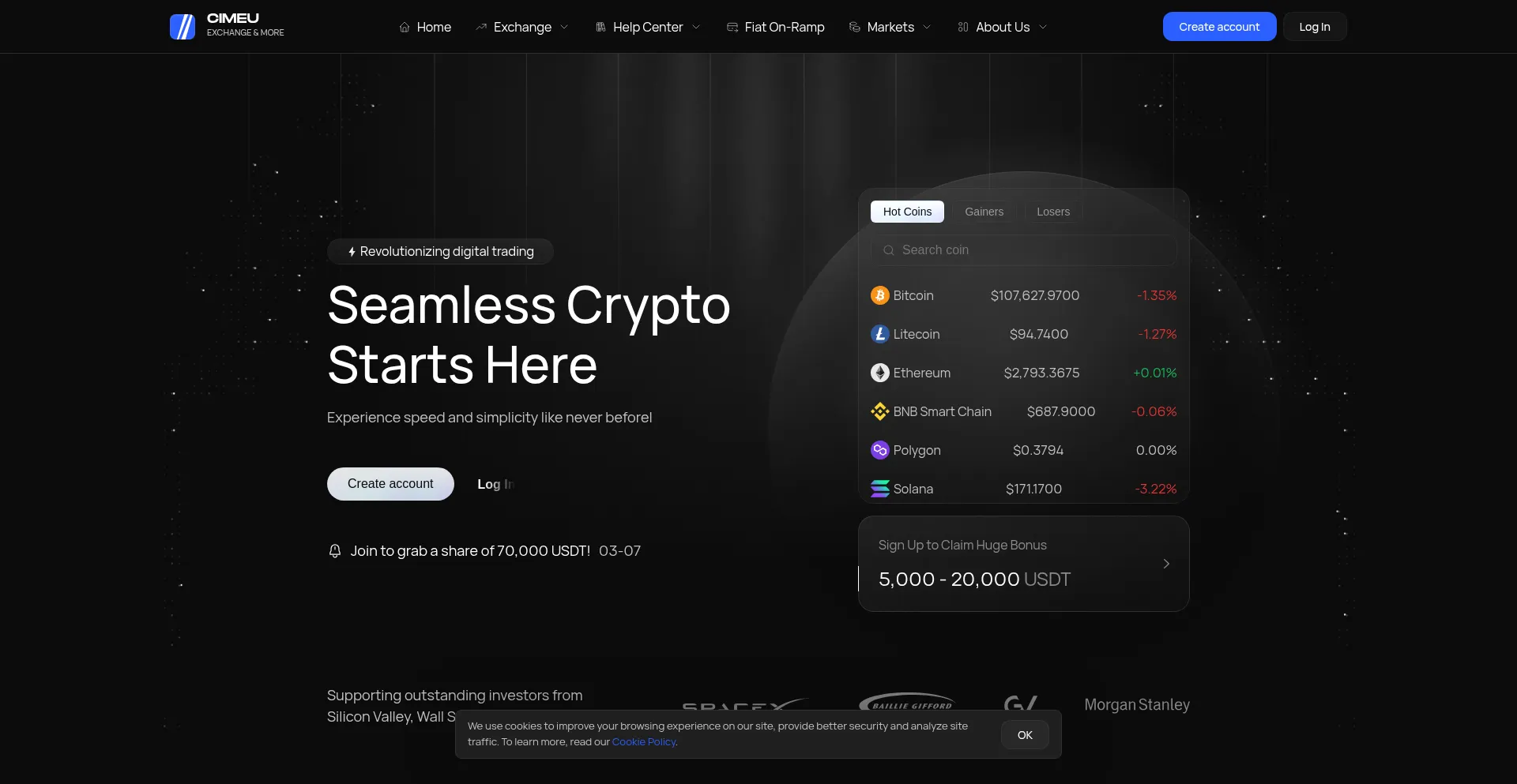 Website screenshot of Cimeu.com