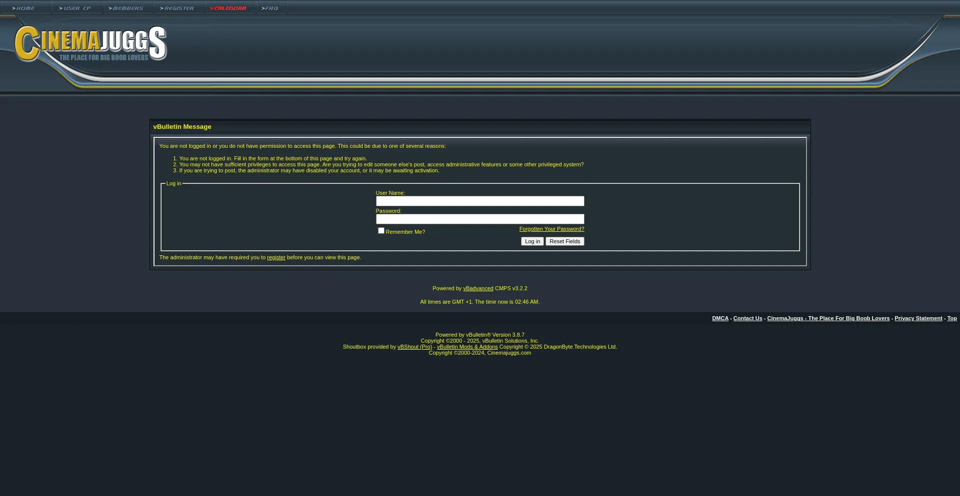 Website screenshot of Cinemajuggs.com