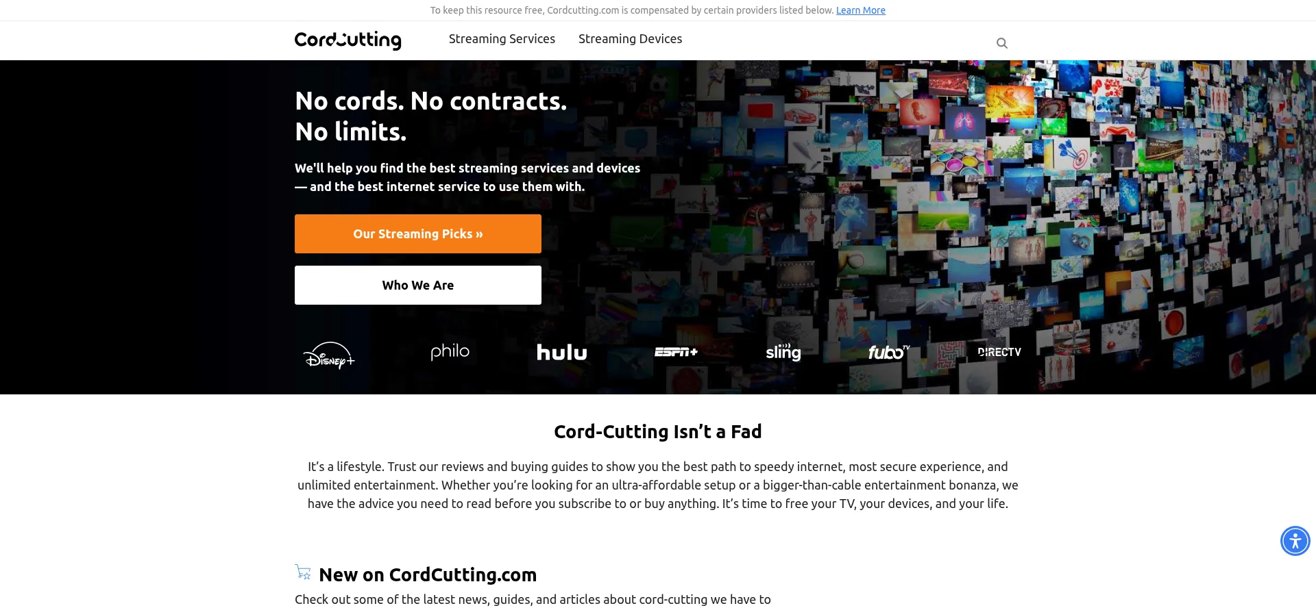 Website screenshot of Cinemanow.com