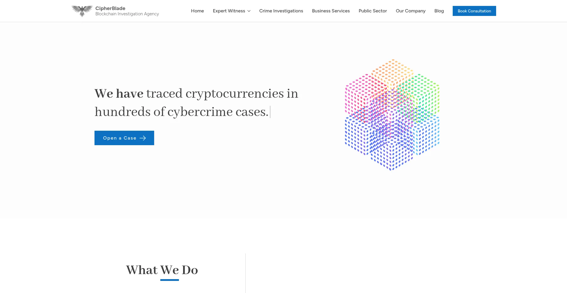 Website screenshot of Cipherblade.com