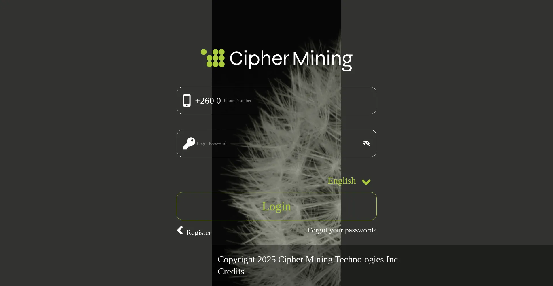Website screenshot of Ciphermining-vip.com