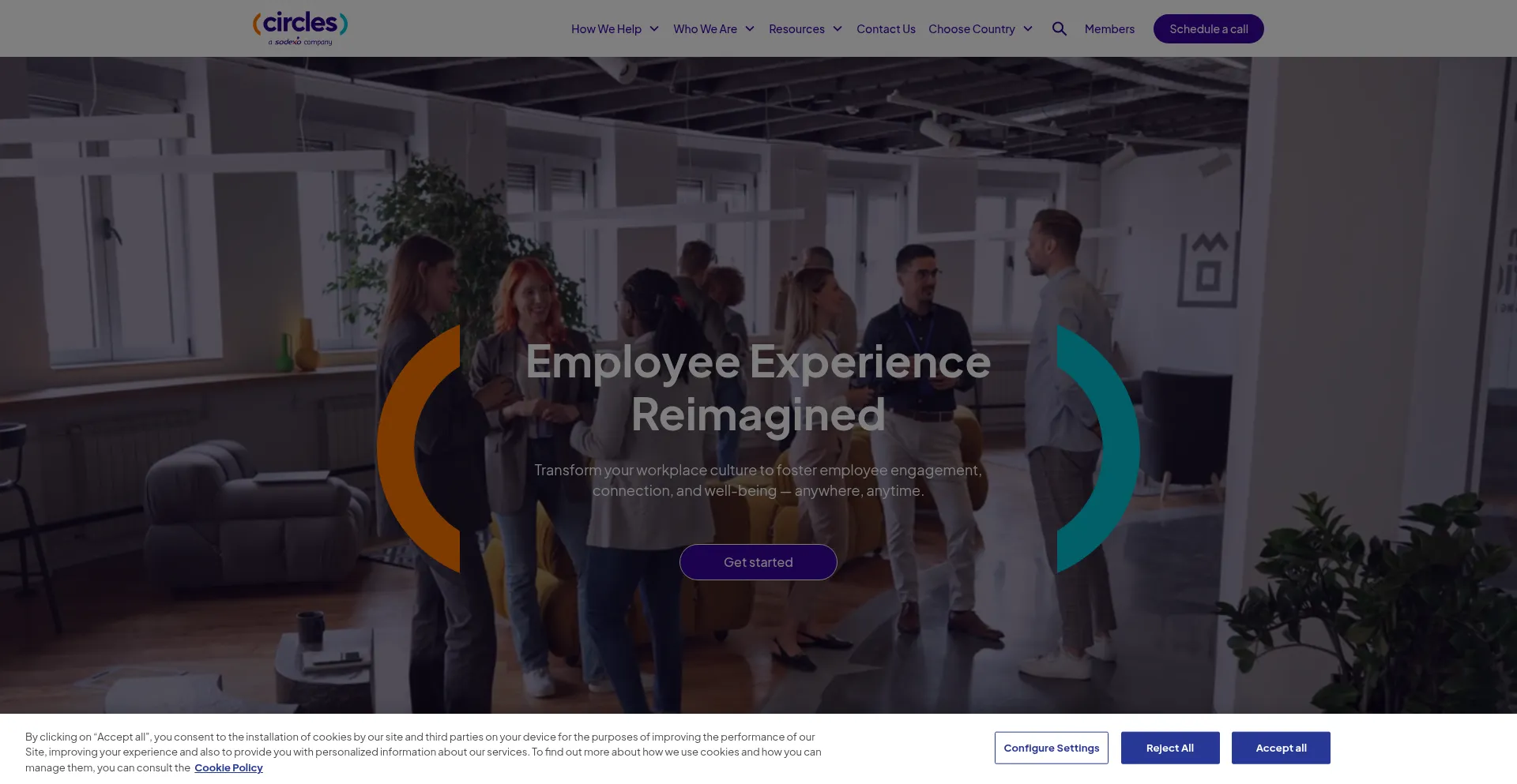 Website screenshot of Circles.com