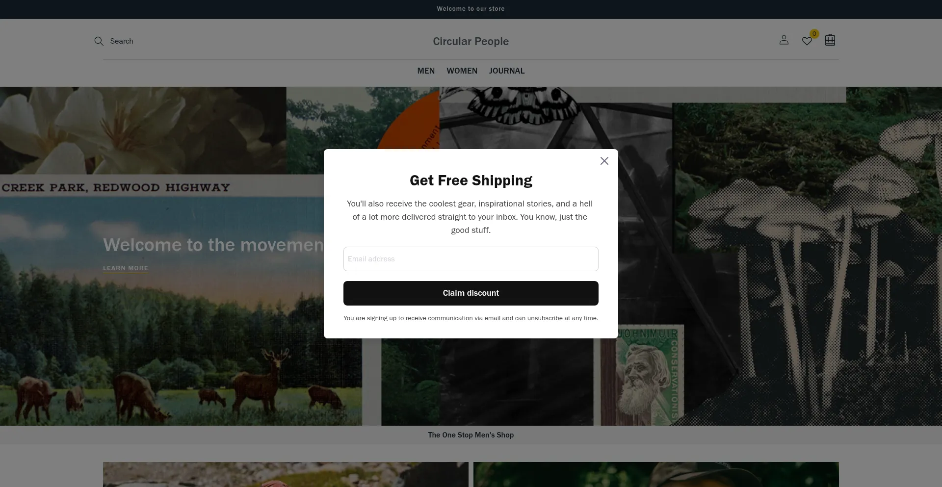 Website screenshot of Circularpeople.com