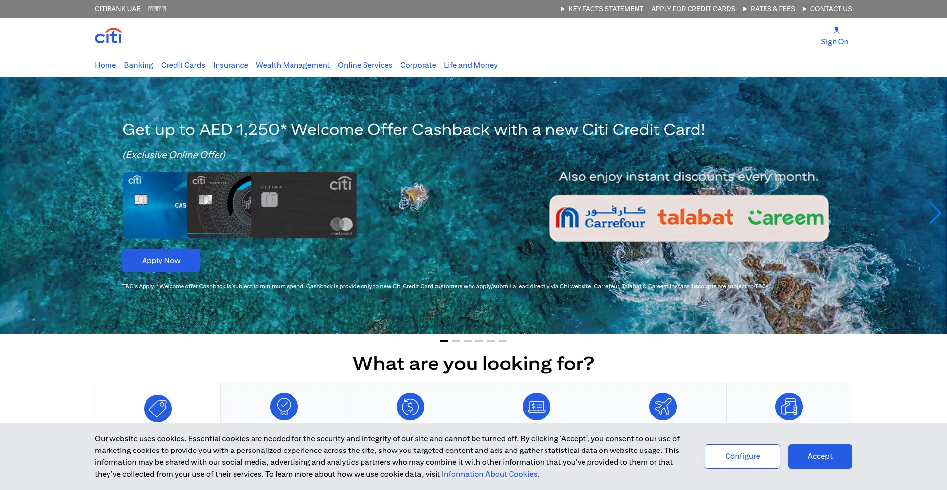 Citibank.ae Screenshot