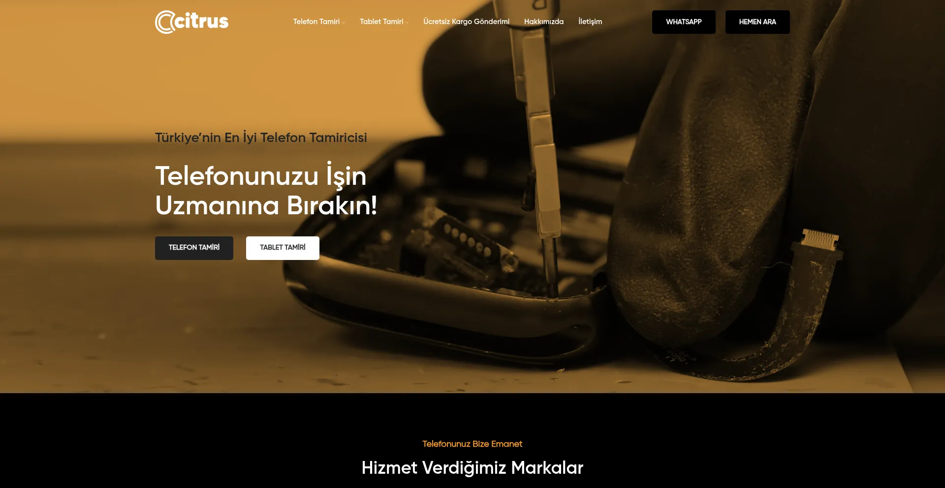 Website screenshot of Citrusmobil.com