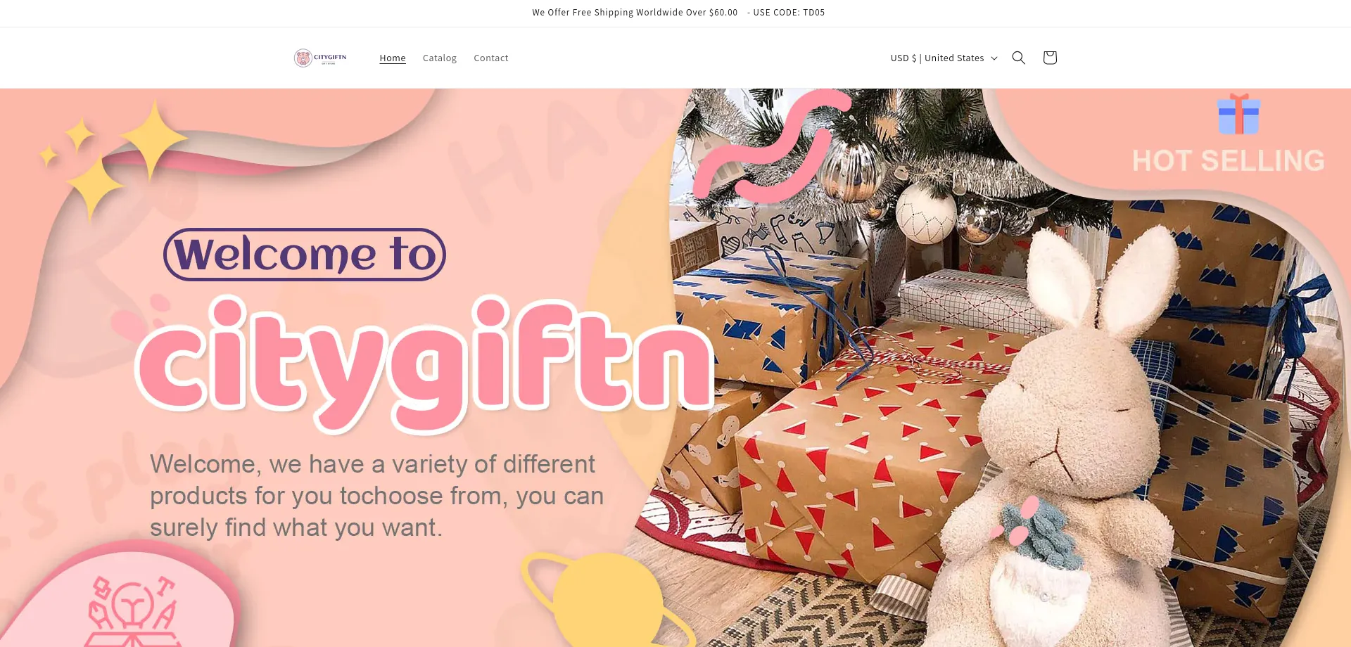 Website screenshot of Citygiftn.com