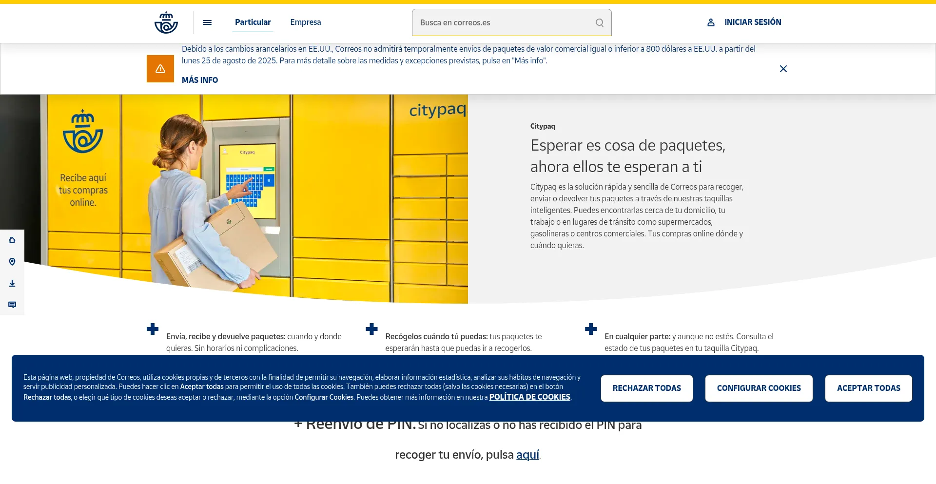 Citypaq.es Screenshot