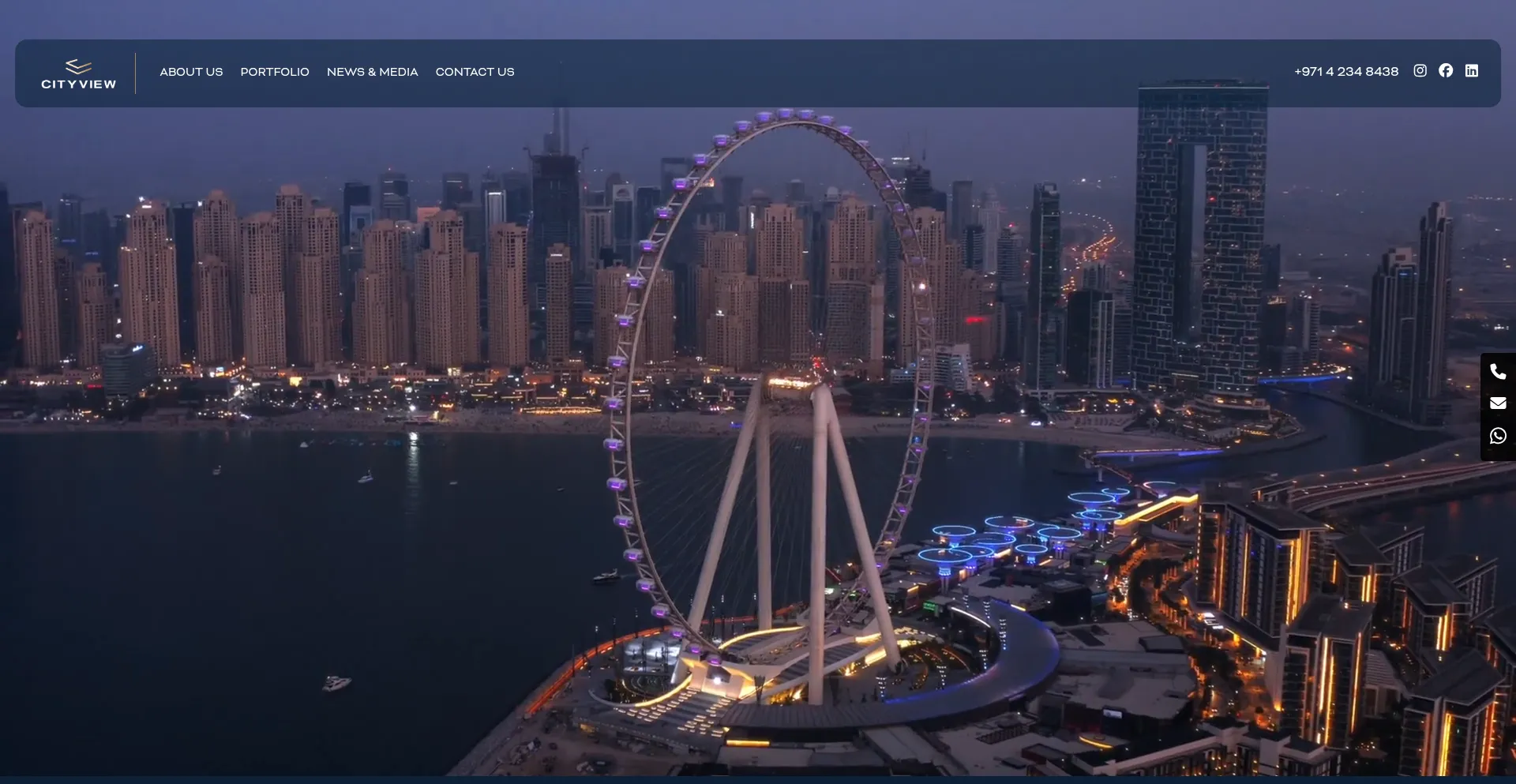 Website screenshot of Cityview.me