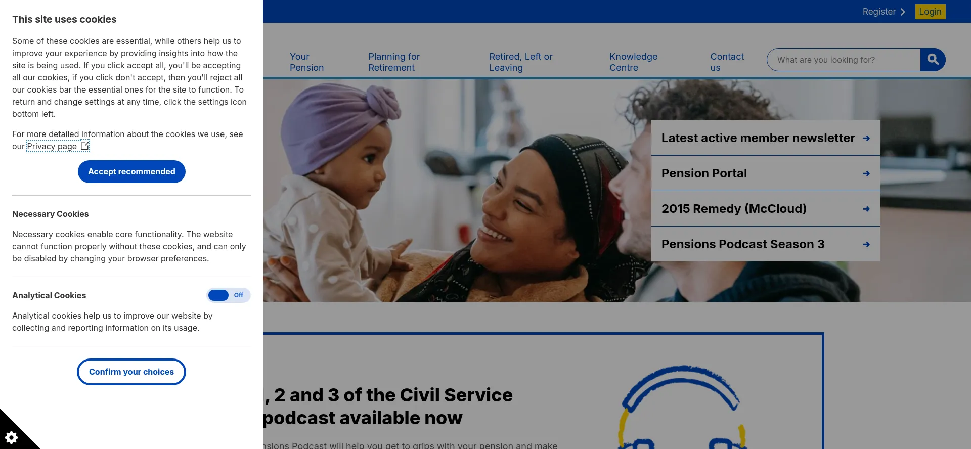 Civilservicepensionscheme.org.uk Screenshot