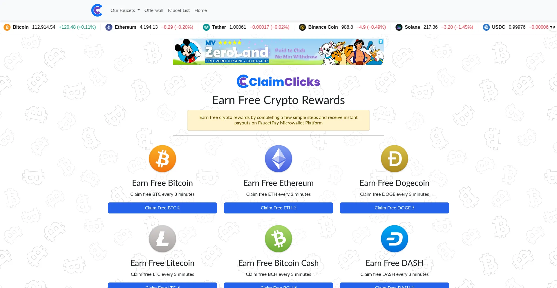 Claimclicks.com Screenshot