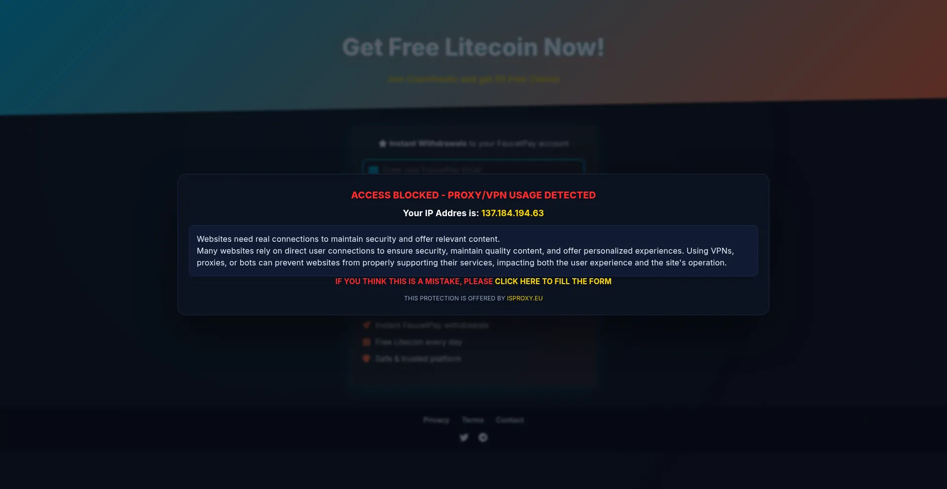 Claimfreebtc.pro Screenshot