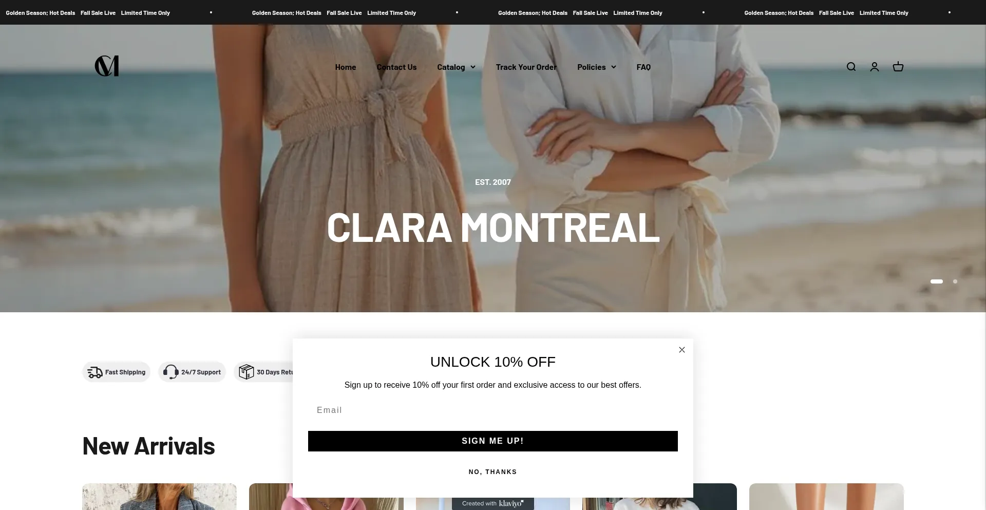 Claramontreal.com Screenshot