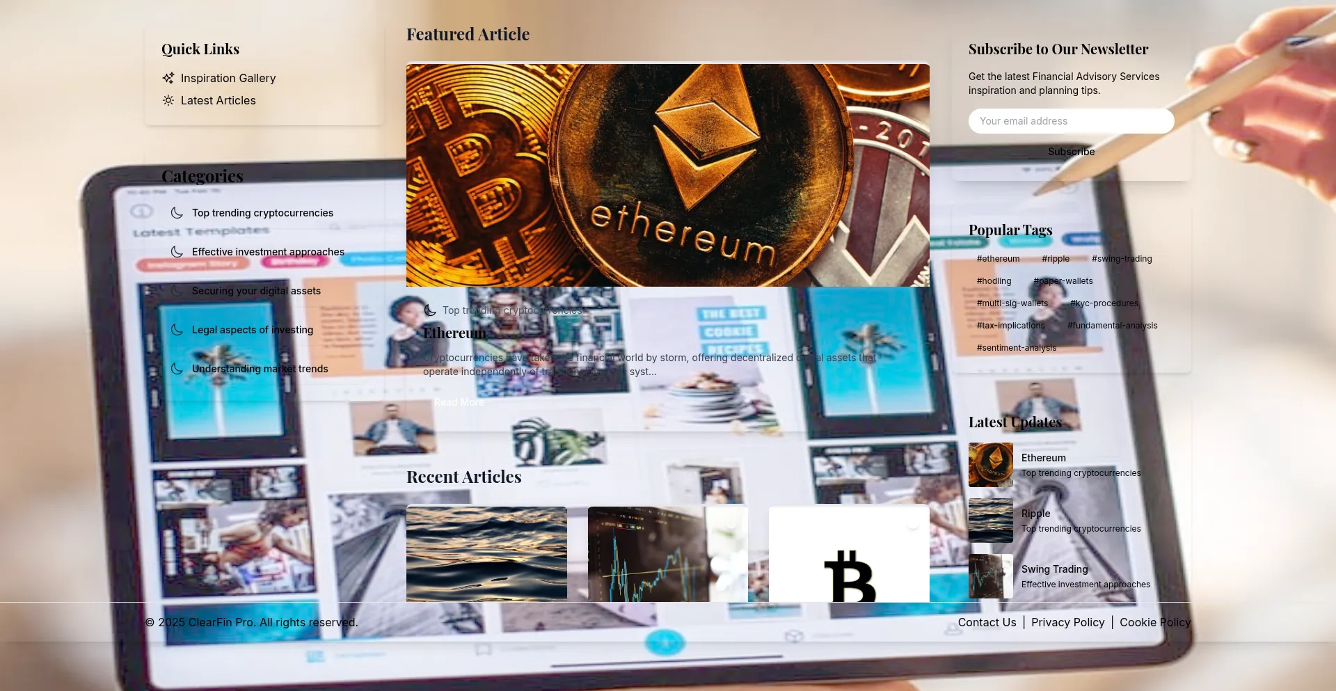 Website screenshot of Clarityfinancepro.live